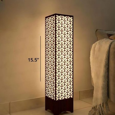 Modern Wooden Floor Lamp with Leaf Design for Home & Office