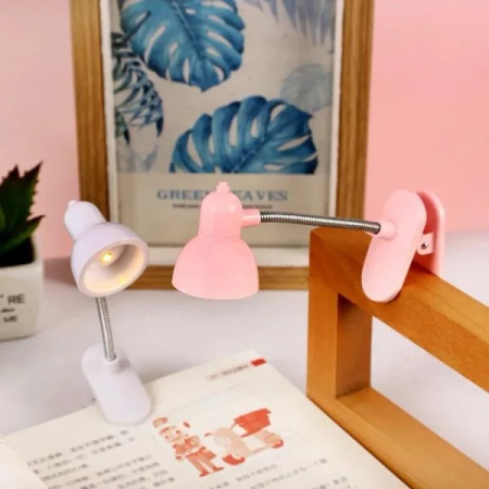 Mini Book Light With Clip Cute Retro Night Lamp with 360° Flexible Gooseneck & Portable Reading Light for Bed