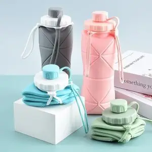 Silicone Foldable Bottle 600 ML (Random Color)